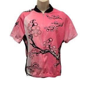 Cherry Blossom Cycling Jersey Women Medium XL World Jerseys Pink
